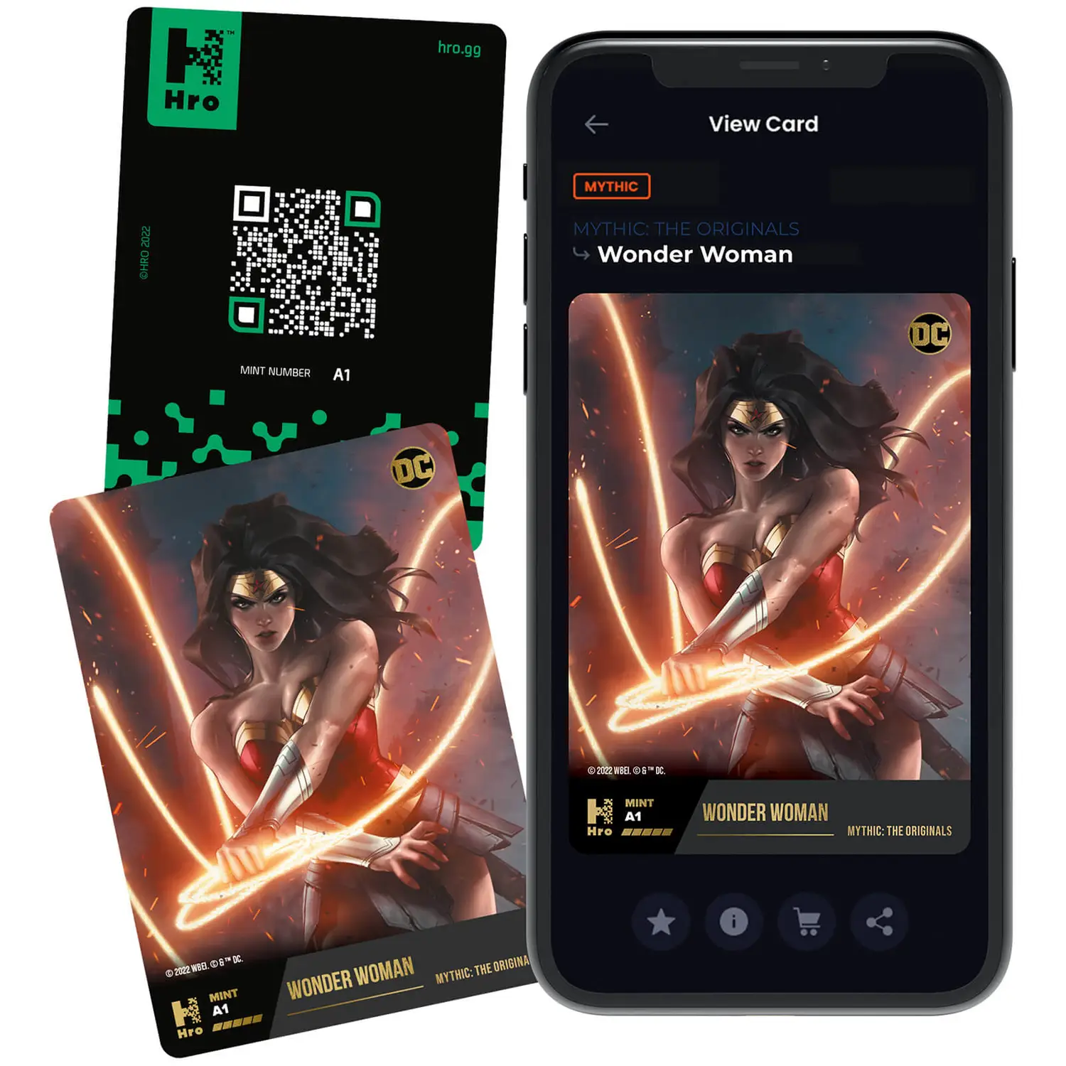 HRO Hybrid NFT Trading Cards DC Unlock The Multiverse - Reputation Ace